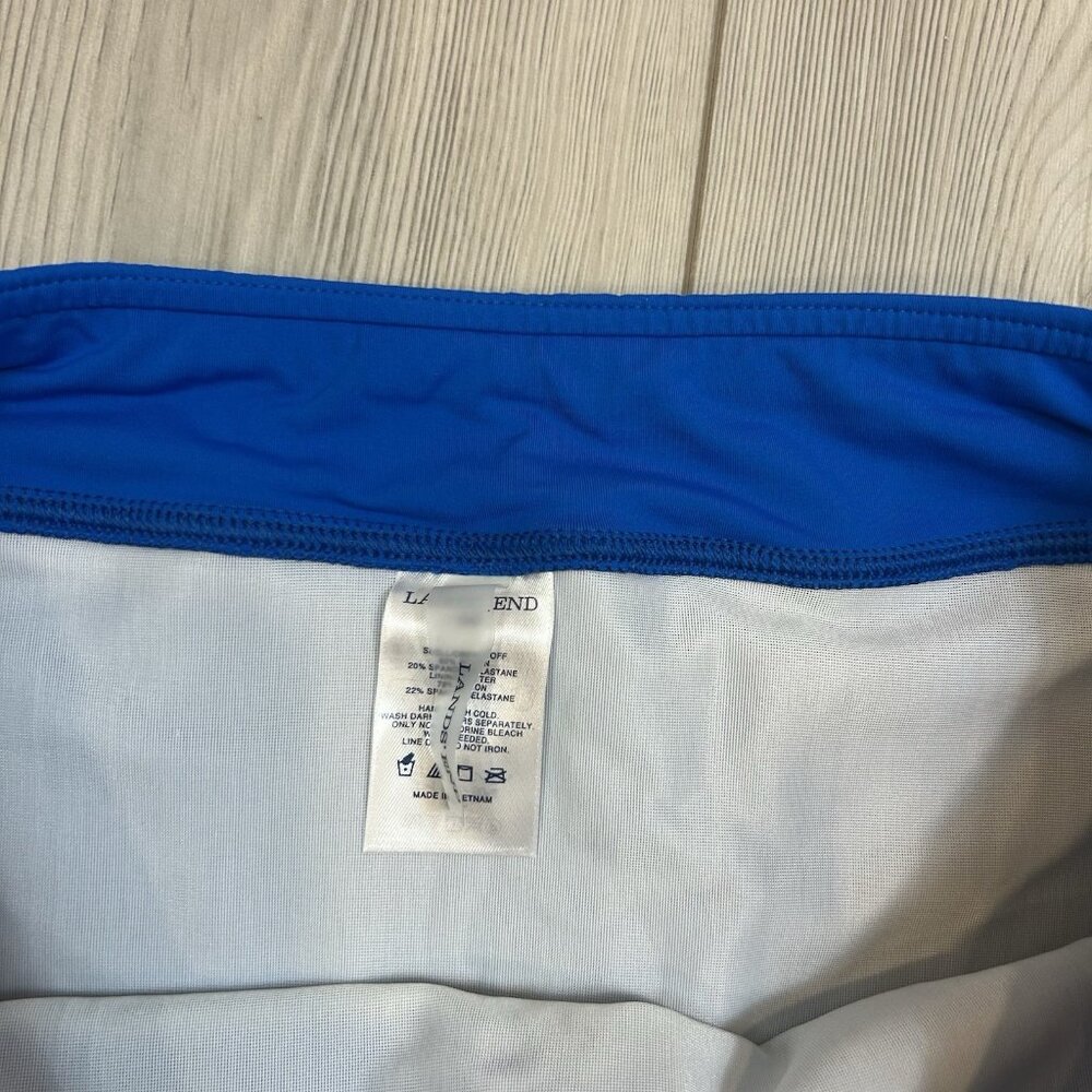 Lands' End Women's Chlorine Resistant Mini Swimwear Skirt Bottoms Blue 16W - Picture 3 of 8